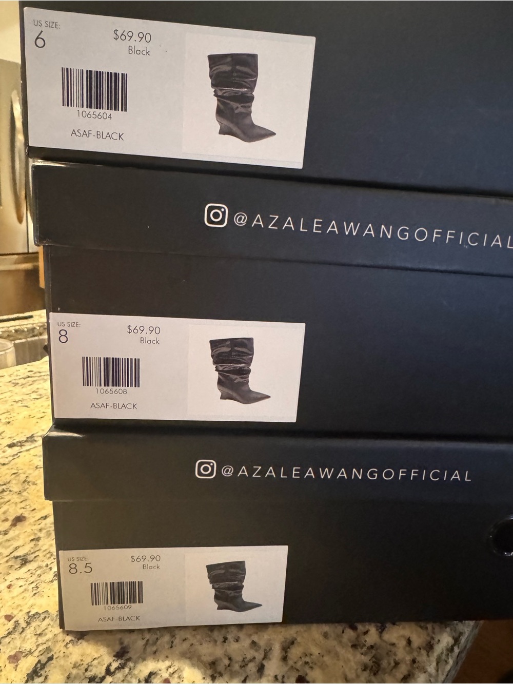 🖤✨ Azalea Wang ASAF Slouch Wedge Ankle Boots – Black ✨🖤 - Picture 7 of 7